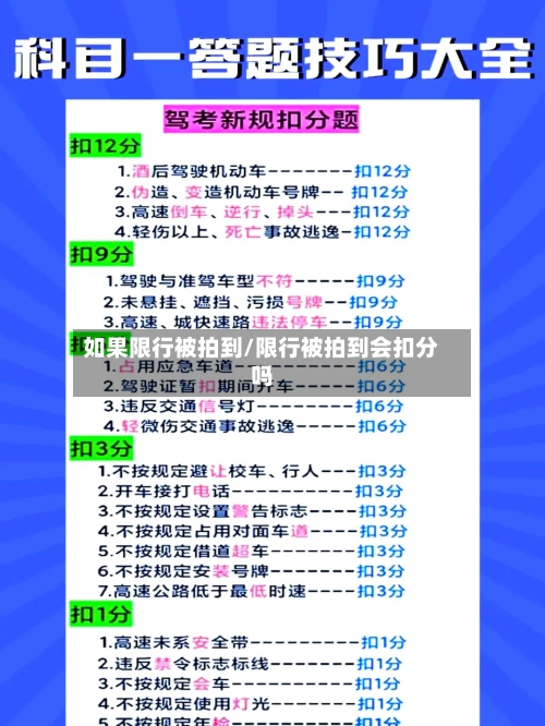 如果限行被拍到/限行被拍到会扣分吗-第2张图片