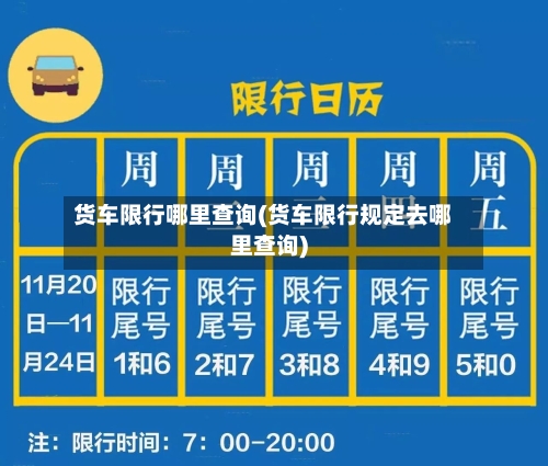 货车限行哪里查询(货车限行规定去哪里查询)-第3张图片