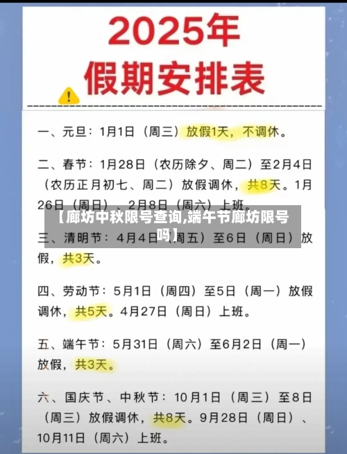 【廊坊中秋限号查询,端午节廊坊限号吗】-第2张图片