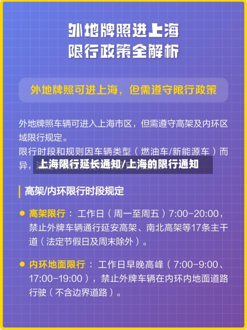 上海限行延长通知/上海的限行通知