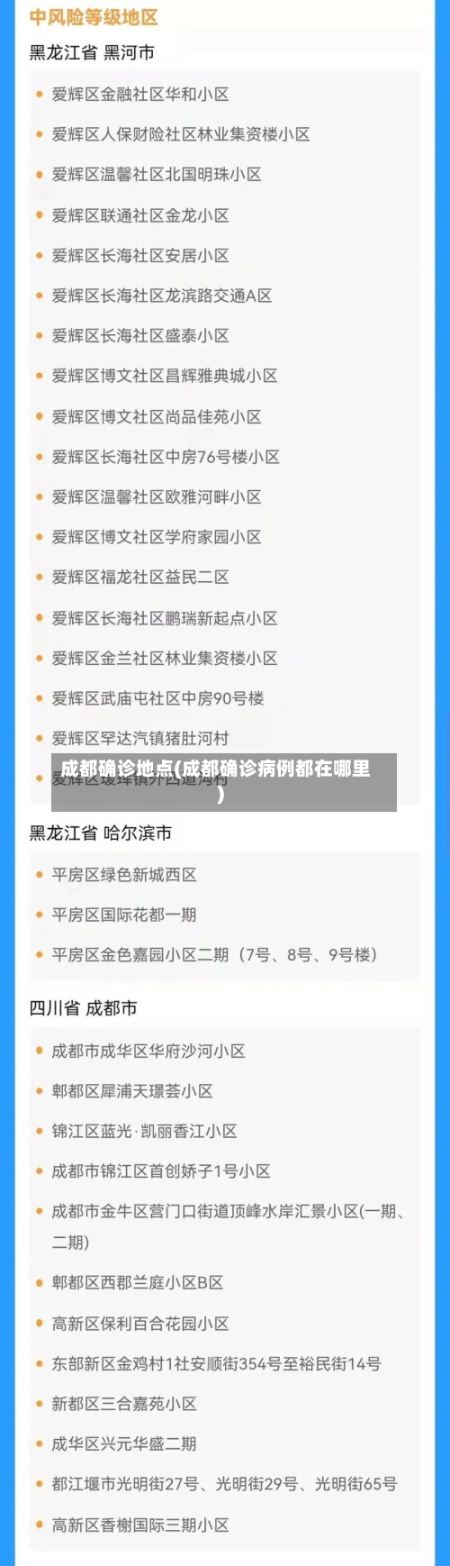 成都确诊地点(成都确诊病例都在哪里)-第2张图片