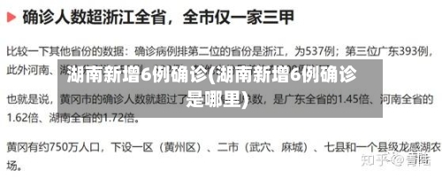 湖南新增6例确诊(湖南新增6例确诊是哪里)-第2张图片