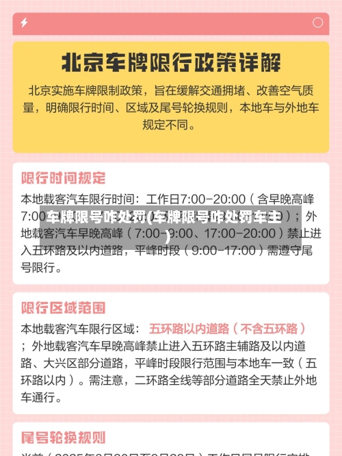 车牌限号咋处罚(车牌限号咋处罚车主)