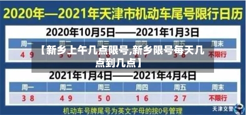 【新乡上午几点限号,新乡限号每天几点到几点】