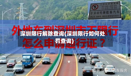 深圳限行解除查询(深圳限行如何处罚查询)-第3张图片