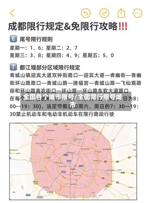 全国各个城市限号/全国限行限号城市-第2张图片
