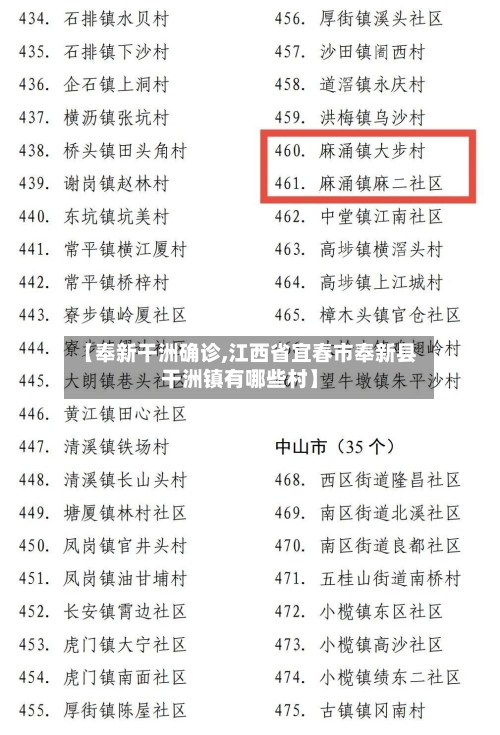 【奉新干洲确诊,江西省宜春市奉新县干洲镇有哪些村】-第3张图片