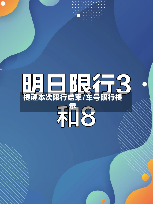 提醒本次限行结束/车号限行提示