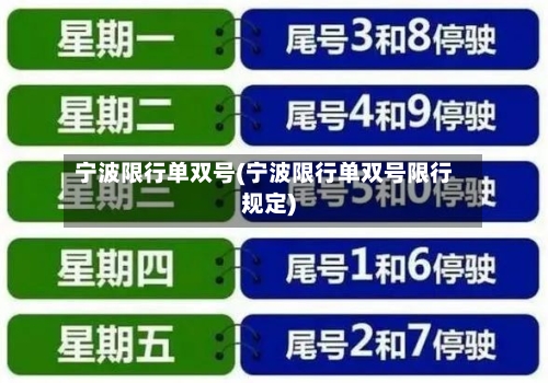 宁波限行单双号(宁波限行单双号限行规定)-第2张图片