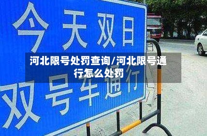 河北限号处罚查询/河北限号通行怎么处罚-第2张图片