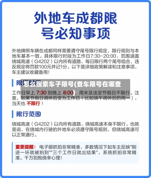 怎么搜索车子限号(查车限号在哪查)