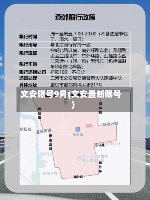 文安限号9月(文安最新限号)