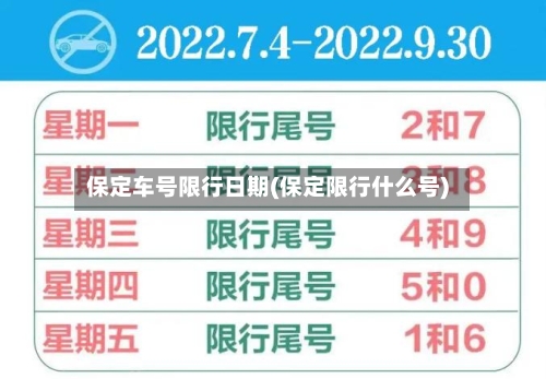 保定车号限行日期(保定限行什么号)-第2张图片