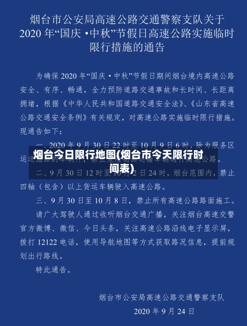 烟台今日限行地图(烟台市今天限行时间表)-第2张图片