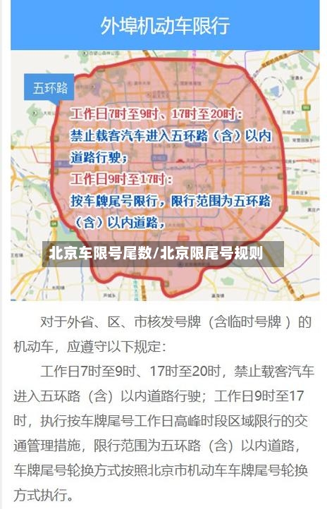 北京车限号尾数/北京限尾号规则-第3张图片