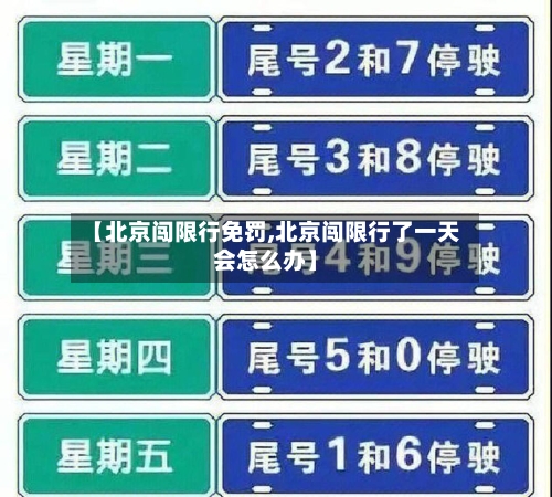 【北京闯限行免罚,北京闯限行了一天会怎么办】-第3张图片
