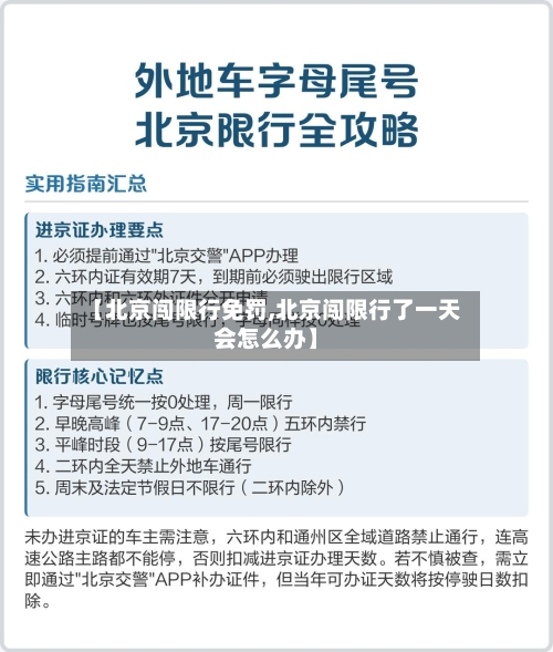【北京闯限行免罚,北京闯限行了一天会怎么办】-第2张图片