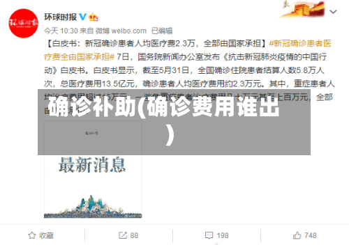 确诊补助(确诊费用谁出)-第3张图片