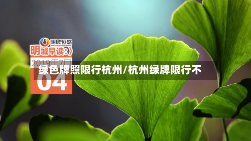 绿色牌照限行杭州/杭州绿牌限行不-第3张图片