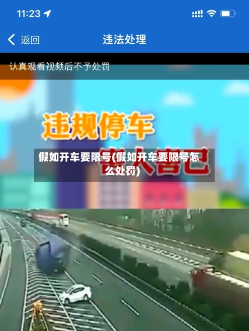 假如开车要限号(假如开车要限号怎么处罚)-第3张图片