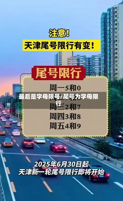 最后是字母限号/尾号为字母限行-第3张图片