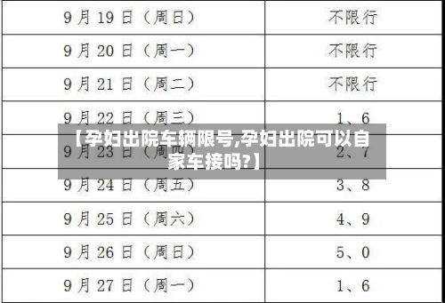 【孕妇出院车辆限号,孕妇出院可以自家车接吗?】-第2张图片