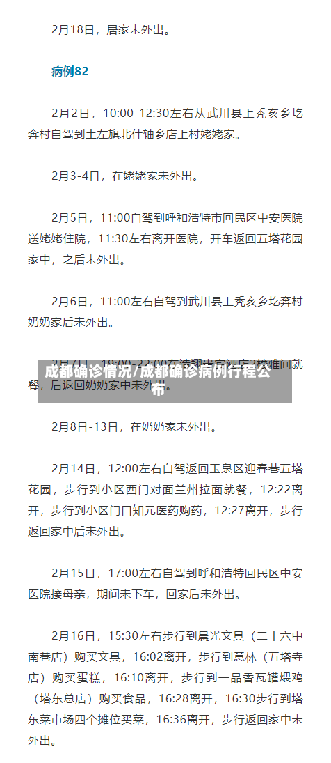 成都确诊情况/成都确诊病例行程公布