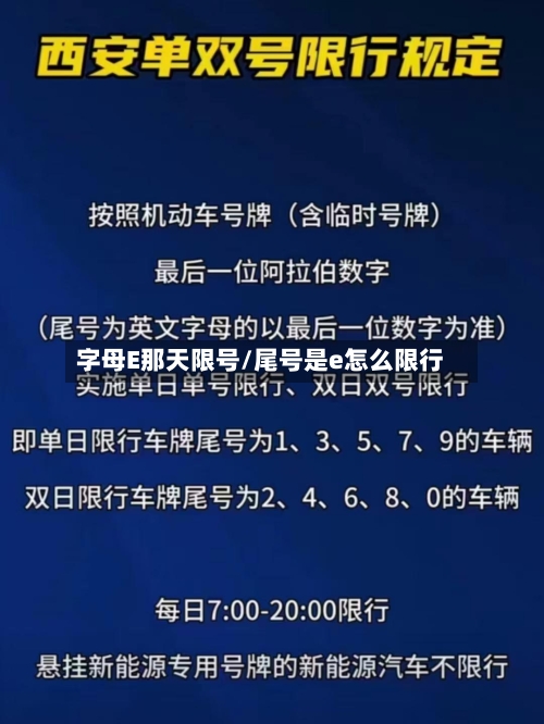 字母E那天限号/尾号是e怎么限行-第2张图片