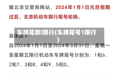 车牌尾数l限行(车牌尾号1限行)