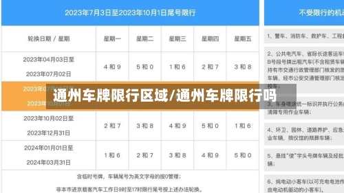 通州车牌限行区域/通州车牌限行吗-第3张图片