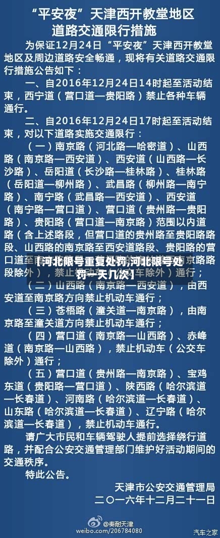 【河北限号重复处罚,河北限号处罚一天几次】