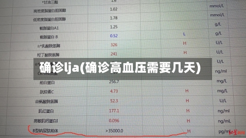 确诊lja(确诊高血压需要几天)