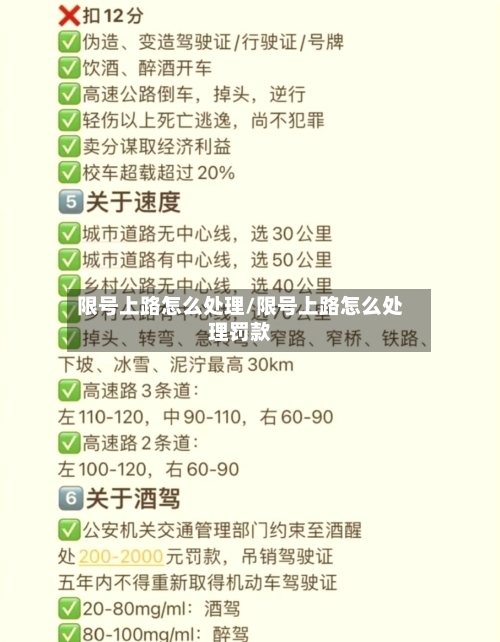 限号上路怎么处理/限号上路怎么处理罚款-第2张图片