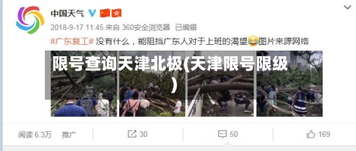 限号查询天津北极(天津限号限级)-第2张图片