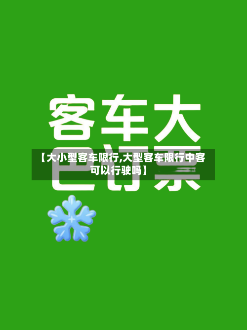 【大小型客车限行,大型客车限行中客可以行驶吗】-第2张图片
