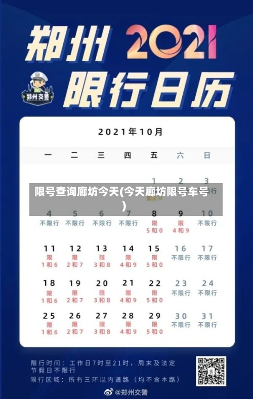 限号查询廊坊今天(今天廊坊限号车号)-第2张图片