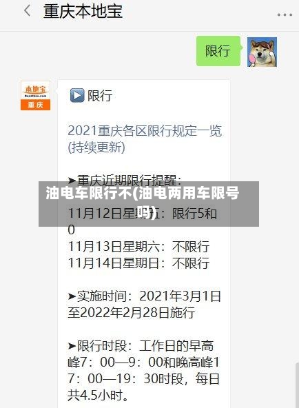 油电车限行不(油电两用车限号吗)-第2张图片