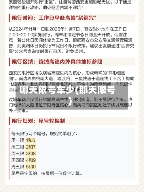 哪天限号车少(那天限号)-第2张图片