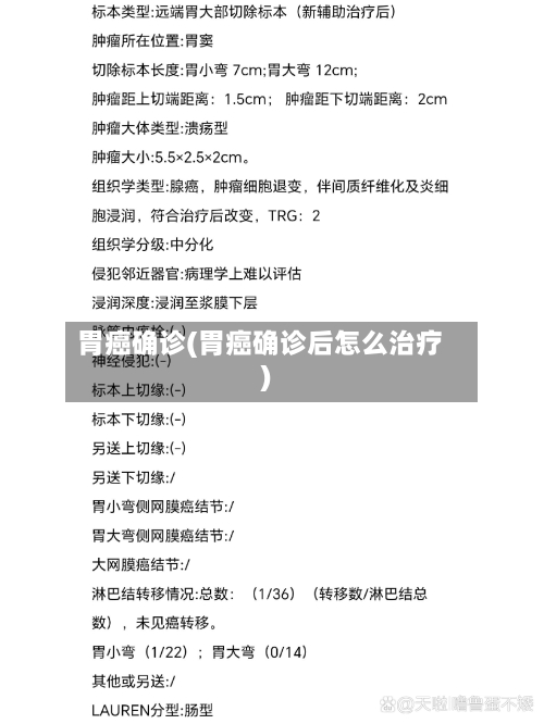 胃癌确诊(胃癌确诊后怎么治疗)-第2张图片