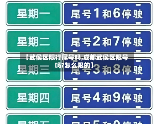 【武侯区限行尾号吗,成都武侯区限号吗?怎么限的】