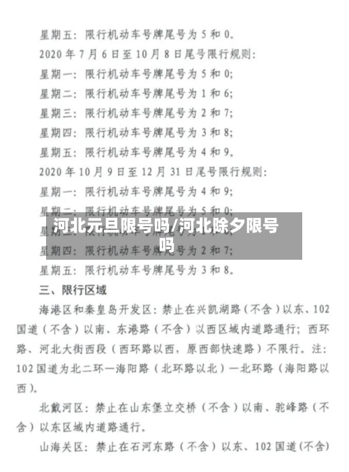 河北元旦限号吗/河北除夕限号吗-第3张图片