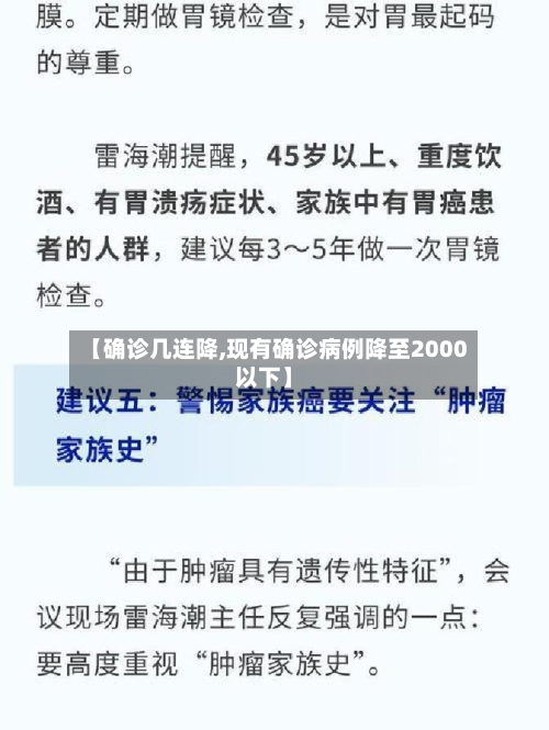 【确诊几连降,现有确诊病例降至2000以下】