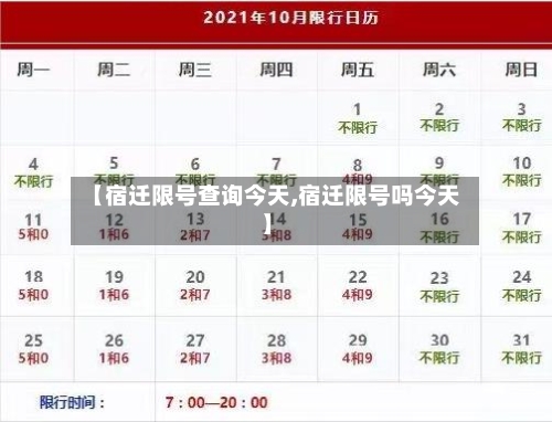 【宿迁限号查询今天,宿迁限号吗今天】-第3张图片