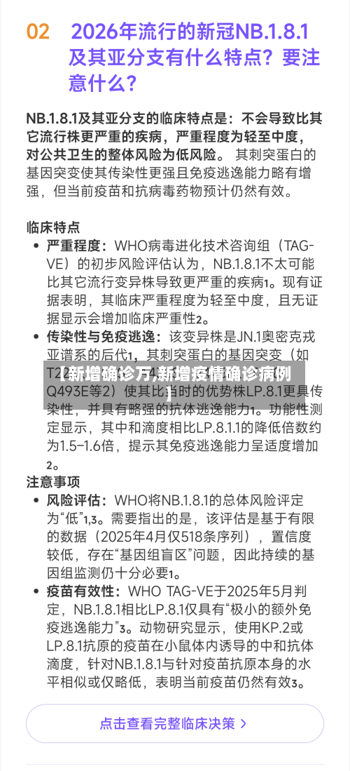 【新增确诊万,新增疫情确诊病例】