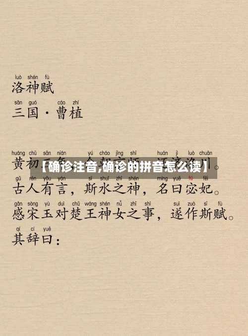 【确诊注音,确诊的拼音怎么读】-第2张图片
