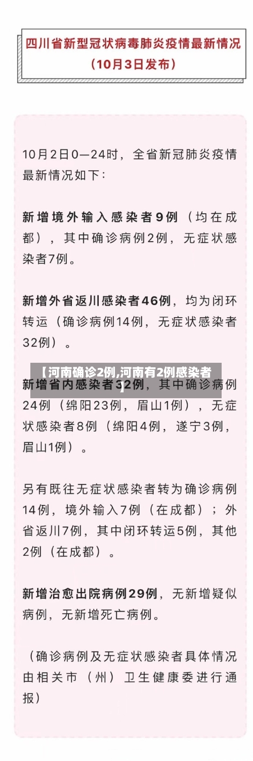 【河南确诊2例,河南有2例感染者】
