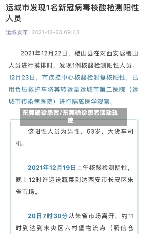 东莞确诊患者/东莞确诊患者活动轨迹
