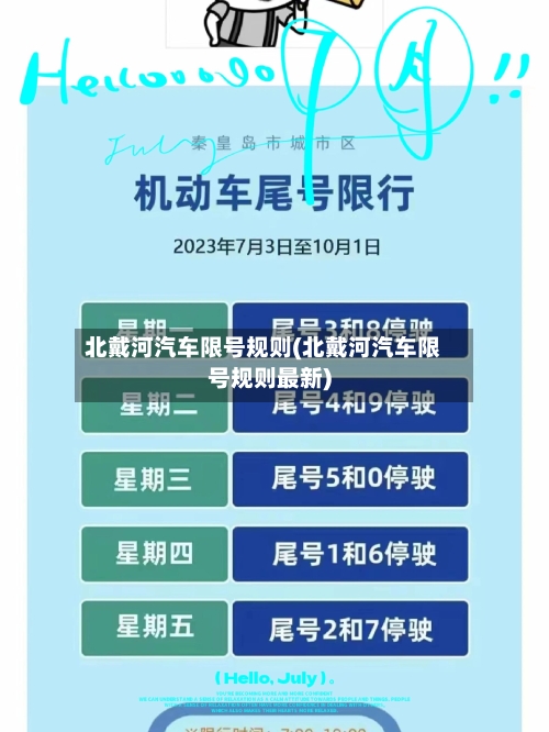 北戴河汽车限号规则(北戴河汽车限号规则最新)