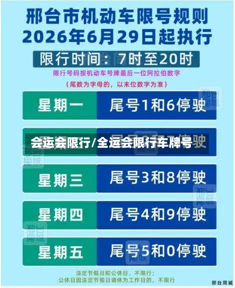 会运会限行/全运会限行车牌号-第2张图片