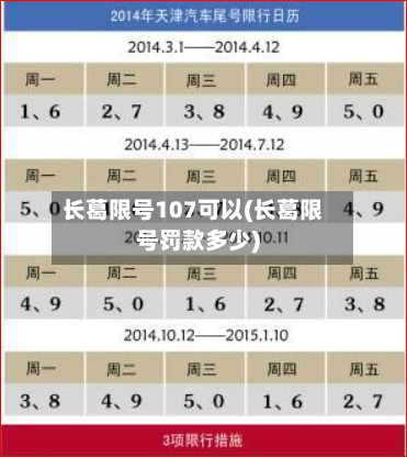 长葛限号107可以(长葛限号罚款多少)-第3张图片
